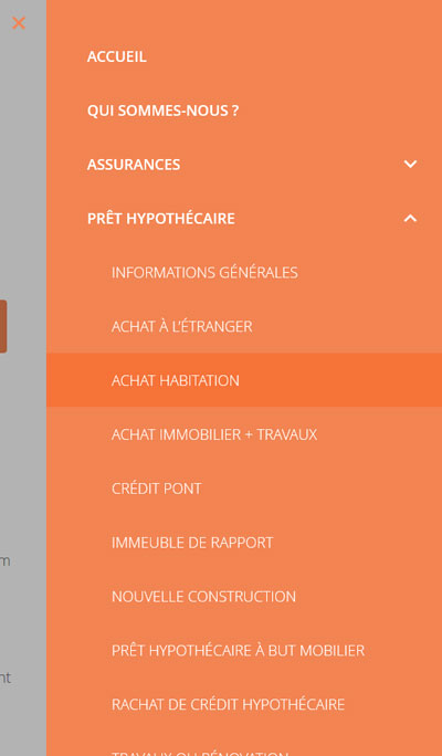 DLV assurances.be - menu site web responsive par Pixiwooh!