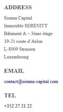 Sienna Capital - layout site web détail par Pixiwooh!